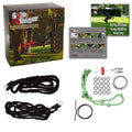 Tumbo Solo Slinger Outdoor Tough Hanging 50 ft Zipline Dog Toy (Uses Bungee Force to Sling Rope Toy Back and Forth to Center) Adjustable Length