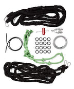 Tumbo Solo Slinger Outdoor Tough Hanging 50 ft Zipline Dog Toy (Uses Bungee Force to Sling Rope Toy Back and Forth to Center) Adjustable Length