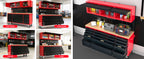 72" Rolling Tool Chest with 15 Drawers - Heavy Duty GaraWorkbench with Power Strip & Pegboard - 18" Deep 1.2" Thick Solid Top, Lockable Tool StoraCabinet for Professional Mechanic