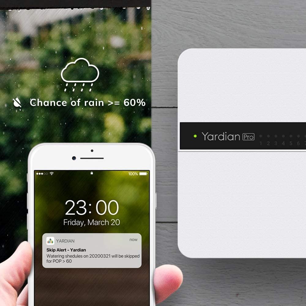 aeon matrix yardian pro smart sprinkler controller with instant button control, 8 zone, compatible with  alexa, apple homekit, google home, google assistant, ifttt