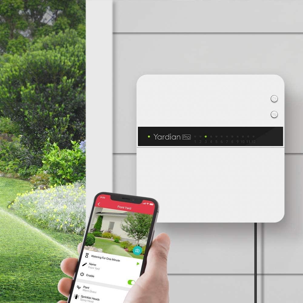 aeon matrix yardian pro smart sprinkler controller with instant button control, 8 zone, compatible with  alexa, apple homekit, google home, google assistant, ifttt