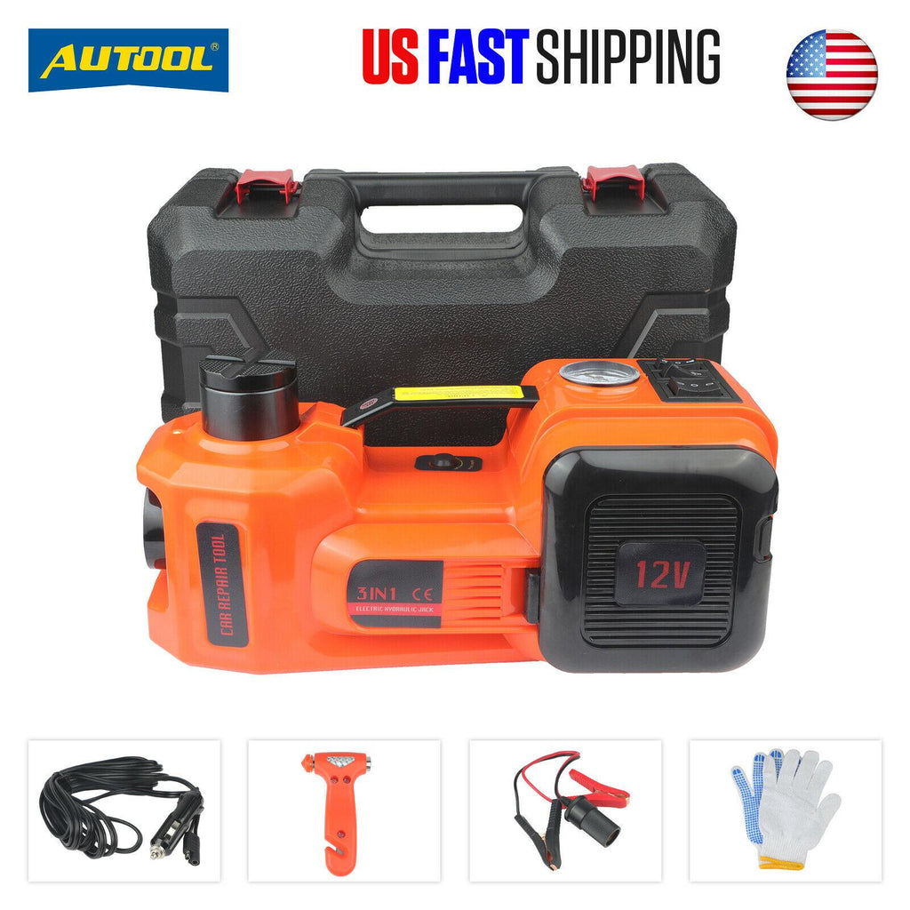 5 Ton Electric Hydraulic Jack Car Truck SUV Floor Jack Lifting Tool Portable 12V
