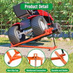 Lawn Mower Lift Jack 880Lbs Riding Mower Lift with Manual Handle and Power Tool Extension Handle Space-Saving Foldable Lawn Tractor Lift for Lawn mowers and Garden Tractors (Orange)