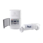blue works chlorinator salt water pool chlorine generator system, 15,000 gallons, white