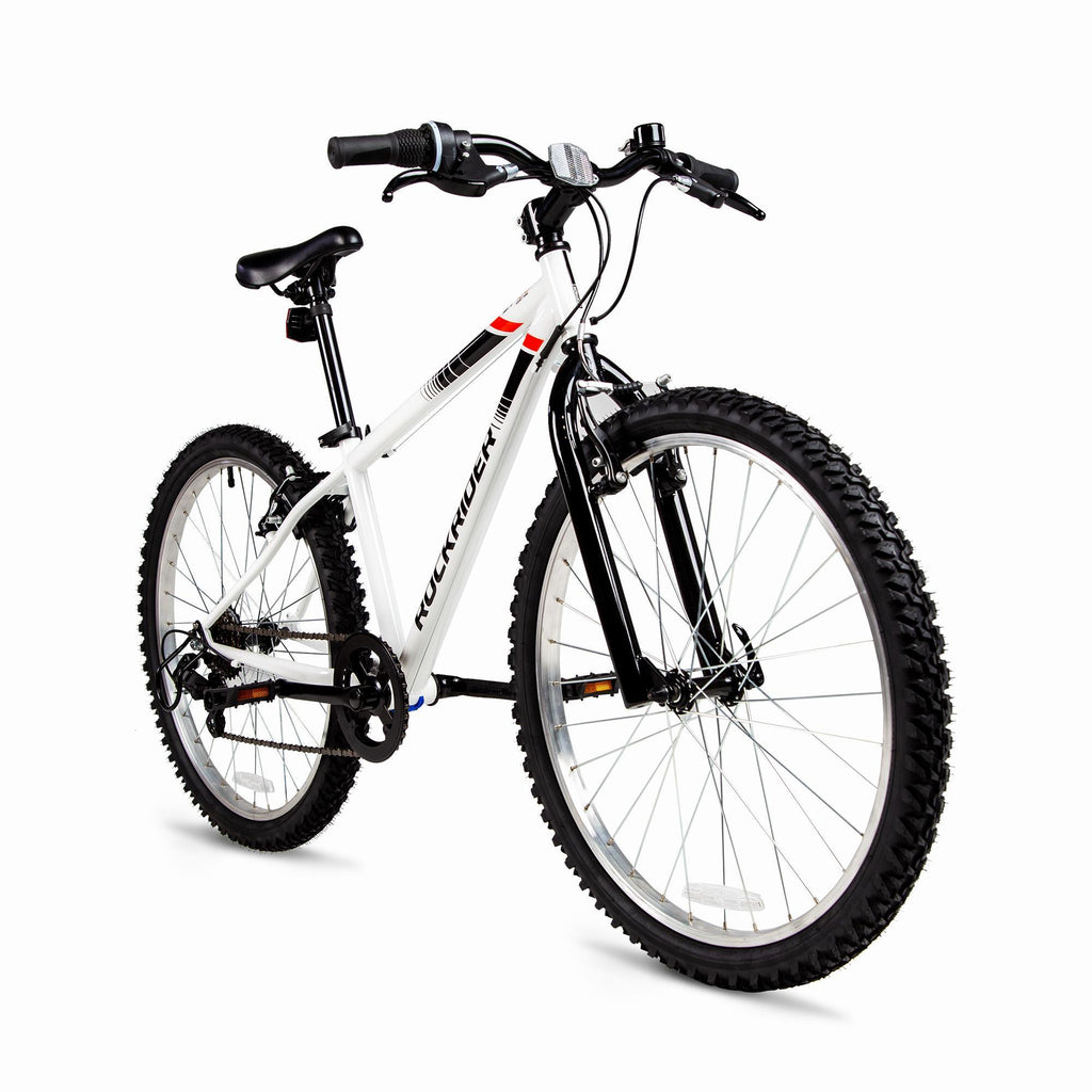 Decathlon Rockrider ST100, Mountain Bike, 24'', Kids 4'5" to 4'11", White