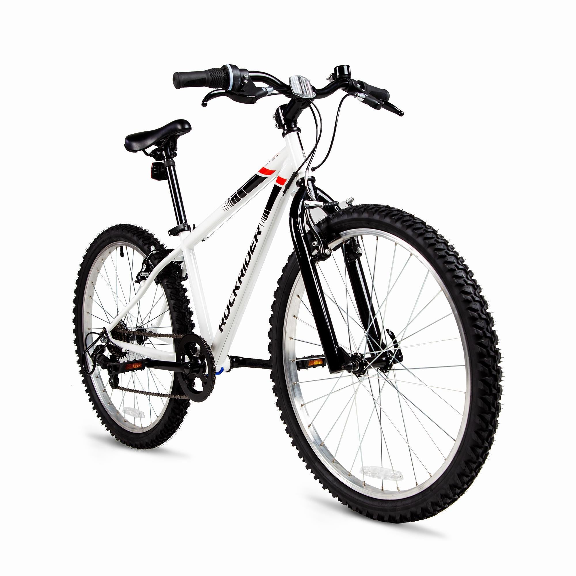 Decathlon Rockrider ST100, Mountain Bike, 24'', Kids 4'5" to 4'11", White