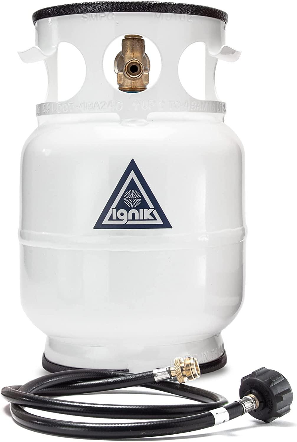 LUNX Refillable Gas Growler Propane Tank with Adapter Hose (5-Pound)