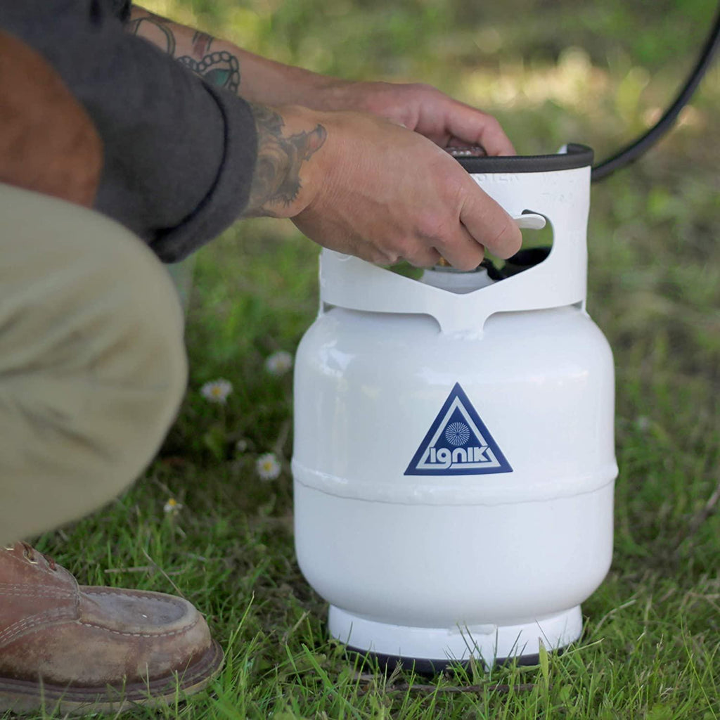 LUNX Refillable Gas Growler Propane Tank with Adapter Hose (5-Pound)
