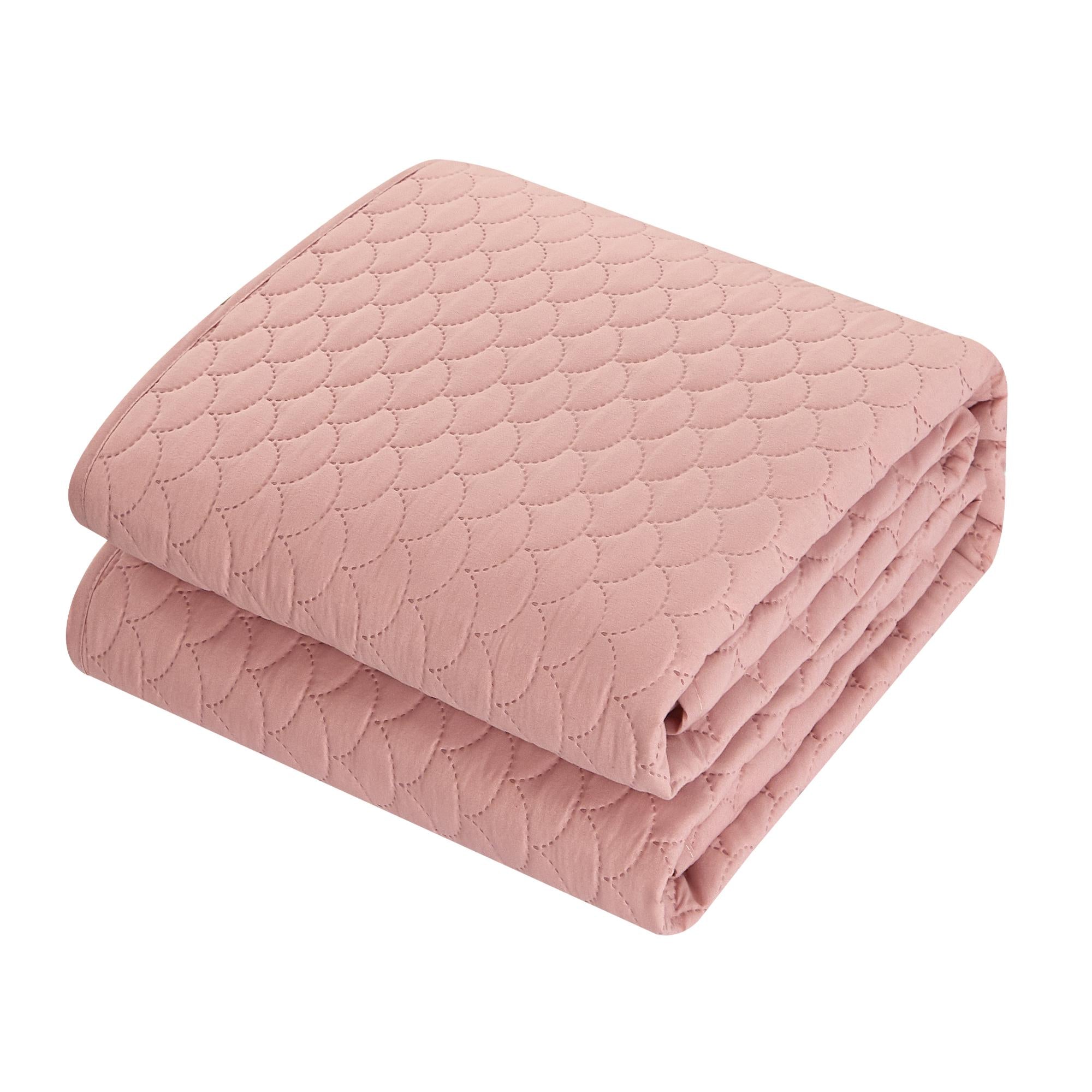 Chic Home Hortense Comforter And Quilt Set Hotel Collection  Fish Scale Pattern Bed In A Bag Rose, Twin - Twin