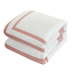 Chic Home Hortense Comforter And Quilt Set Hotel Collection  Fish Scale Pattern Bed In A Bag Rose, Twin - Twin