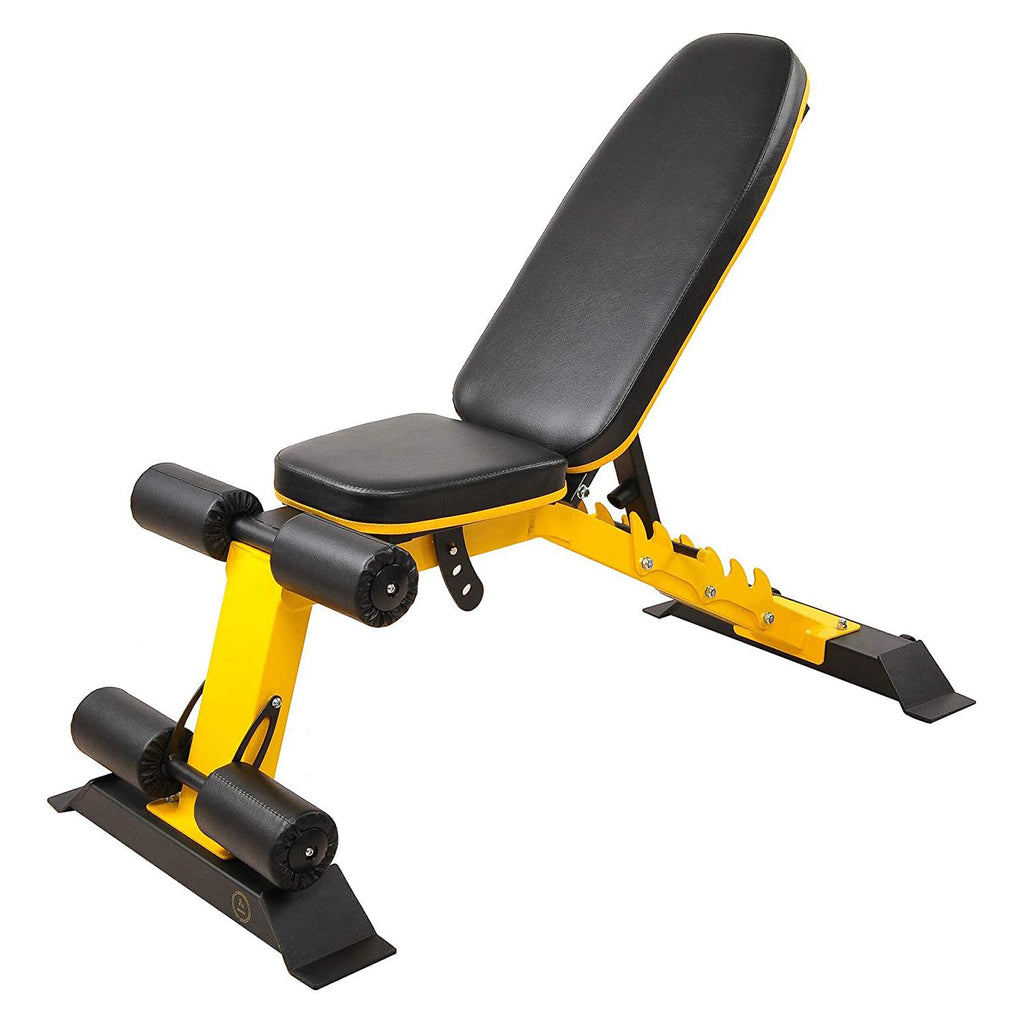 HulkFit Adjustable Utility Weight Bench for Incline, Decline, and Flat Exercise