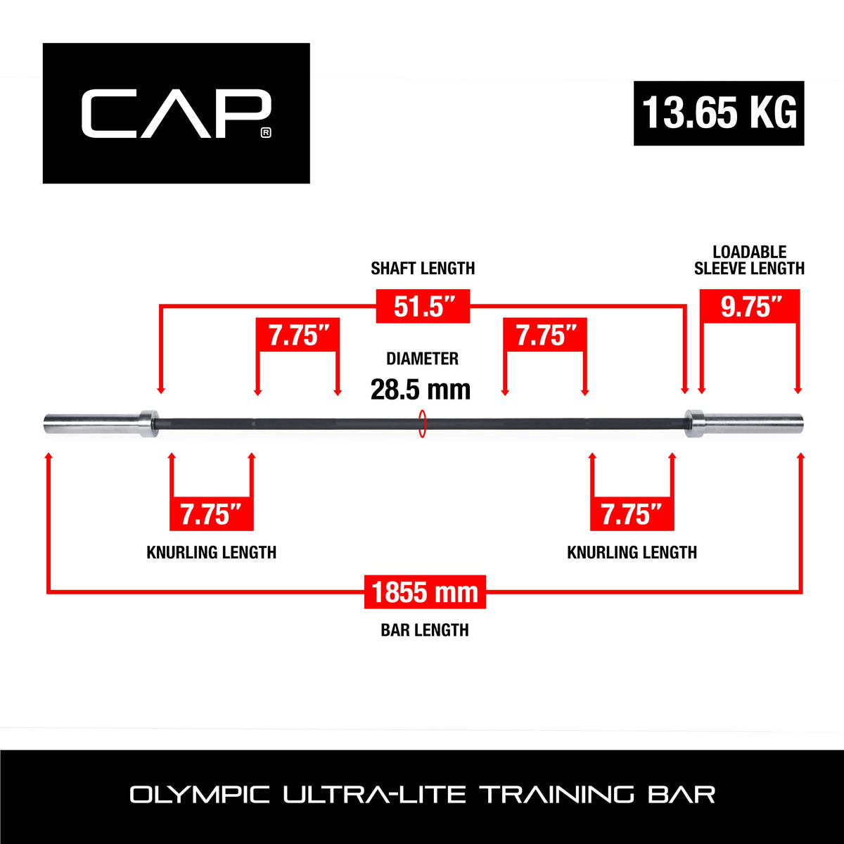 CAP Barbell 2-Inch Olympic Ultra-Lite Bar
