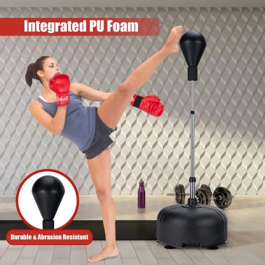 Freestanding Punching Bag with Stand Boxing Gloves for Adult Kids Adjustable