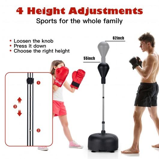 Freestanding Punching Bag with Stand Boxing Gloves for Adult Kids Adjustable