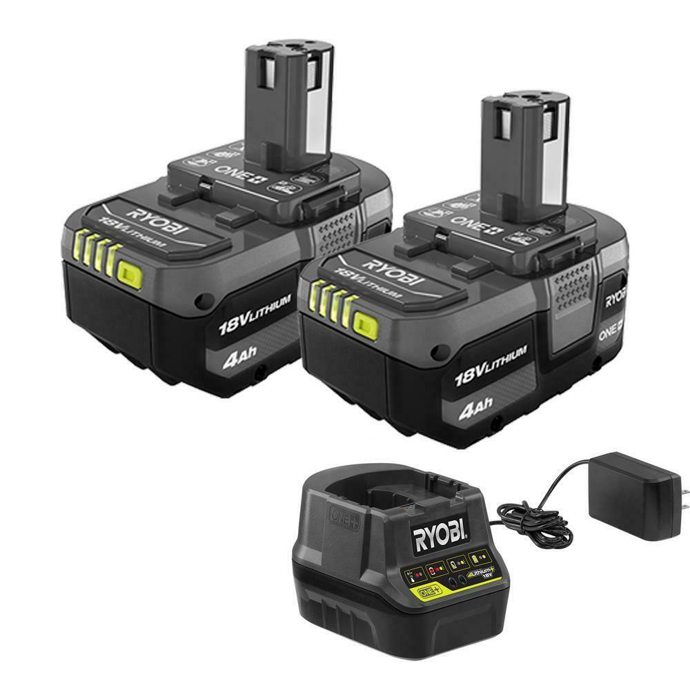 RYOBI Push Lawn Mower 16-Inch Cordless ONE+ HP (2) 4.0 Ah Batteries (1) Charger