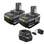 RYOBI Push Lawn Mower 16-Inch Cordless ONE+ HP (2) 4.0 Ah Batteries (1) Charger