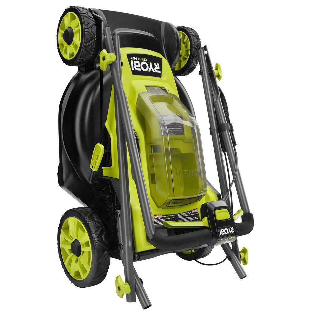 RYOBI Push Lawn Mower 16-Inch Cordless ONE+ HP (2) 4.0 Ah Batteries (1) Charger