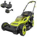 RYOBI Push Lawn Mower 16-Inch Cordless ONE+ HP (2) 4.0 Ah Batteries (1) Charger