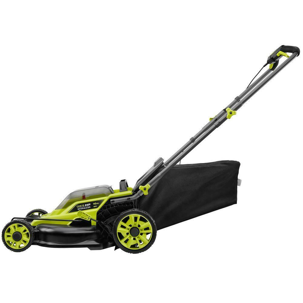 RYOBI Push Lawn Mower 16-Inch Cordless ONE+ HP (2) 4.0 Ah Batteries (1) Charger