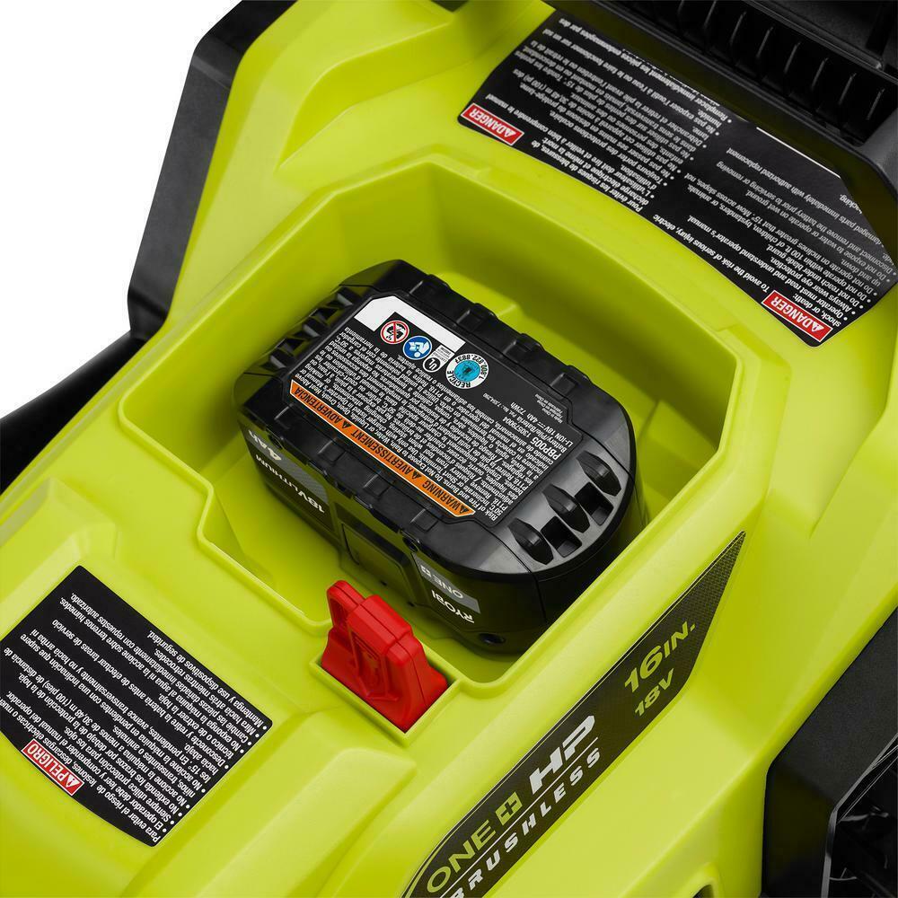 RYOBI Push Lawn Mower 16-Inch Cordless ONE+ HP (2) 4.0 Ah Batteries (1) Charger