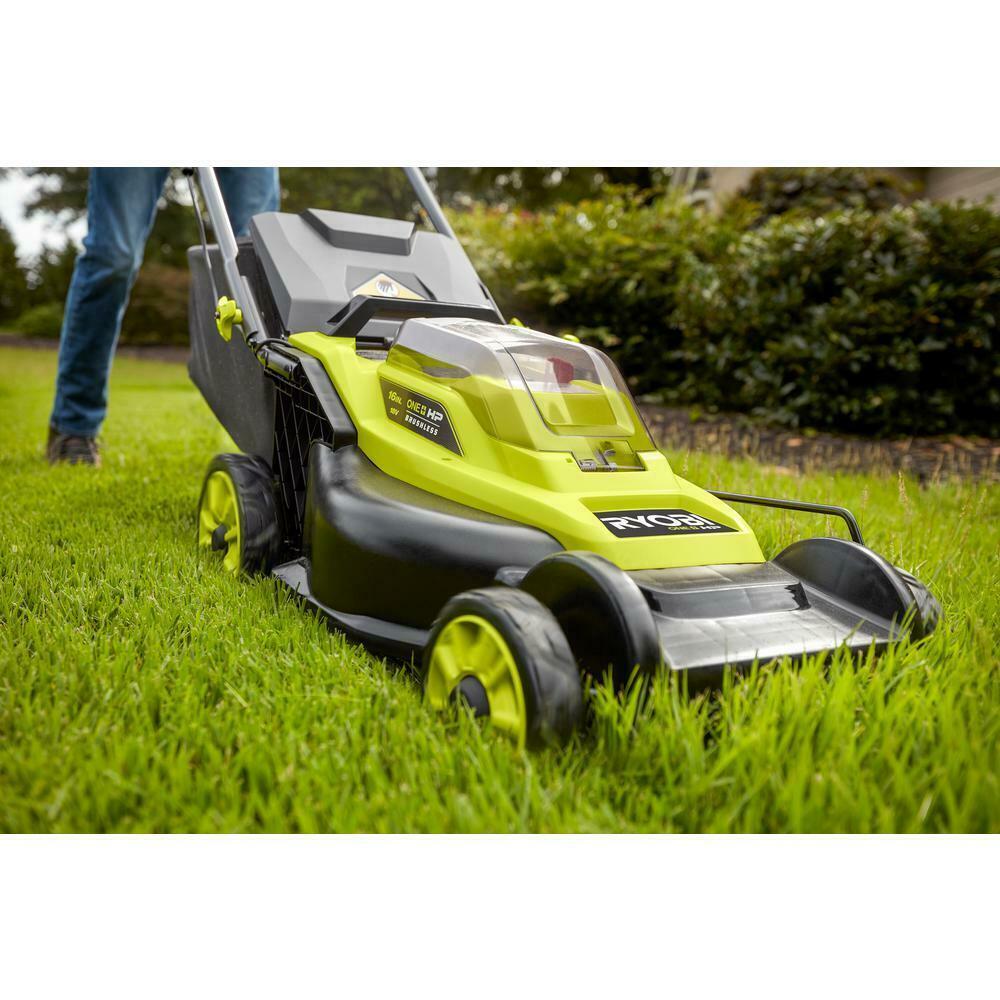 RYOBI Push Lawn Mower 16-Inch Cordless ONE+ HP (2) 4.0 Ah Batteries (1) Charger
