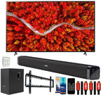 lg 86" ai thinq 4k uhd smart tv 2021 w/ deco gear home theater bundle