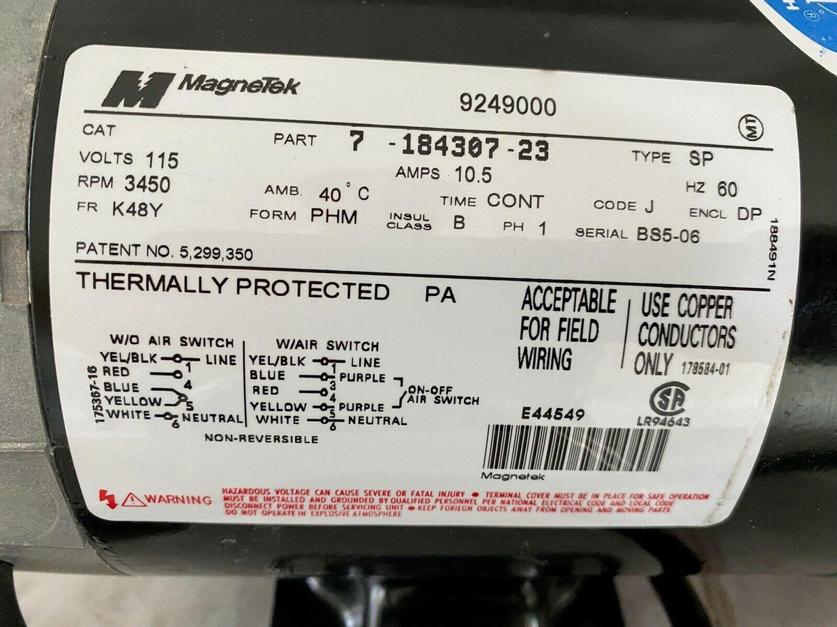 jacuzzi whirlpool pump model 9249000 with damaged switch (see photo)