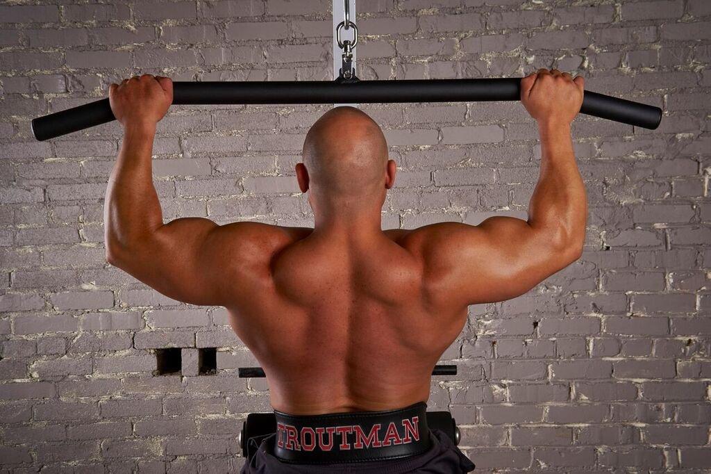 48" Straight LAT Pull Down Bar HOG Legs
