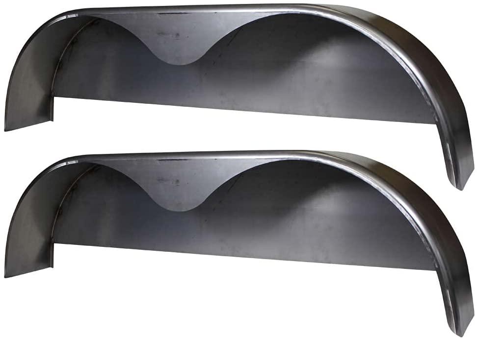 72x10-3/4 Tandem Axle Steel Trailer Fender w/Back Plate Welded In (2-Pack) NO250063
