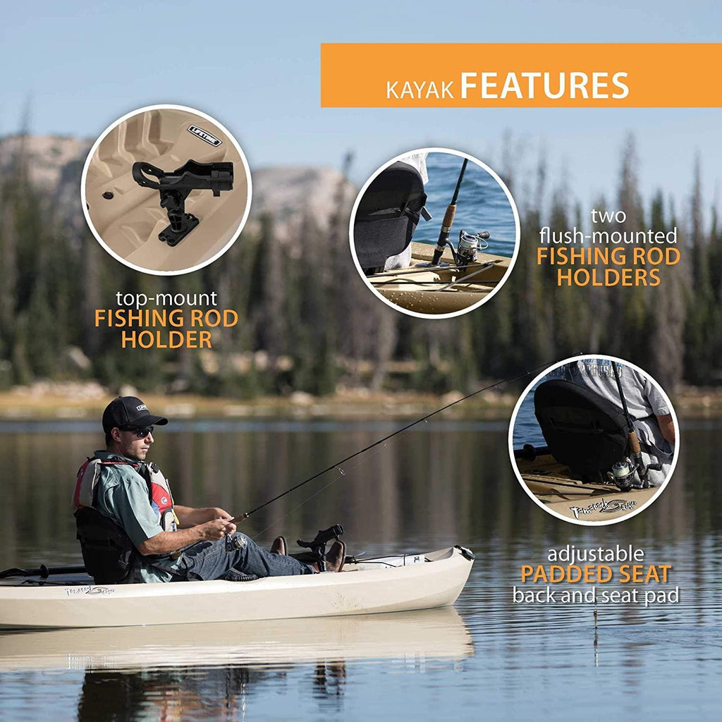 Lifetime 90806 Tamarack Angler 100 Fishing Kayak - 2 Pack (Paddles Included) NO250071