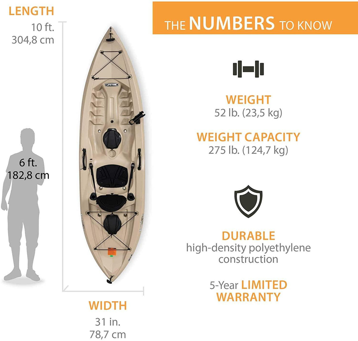 Lifetime 90806 Tamarack Angler 100 Fishing Kayak - 2 Pack (Paddles Included) NO250071