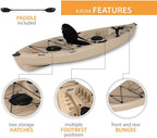 Lifetime 90806 Tamarack Angler 100 Fishing Kayak - 2 Pack (Paddles Included) NO250071