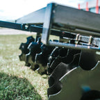 Titan Distributors Inc. 4-Ft Notched Disc Harrow Attachment Pull Behind for ATV and UTV 2-in Towball Hitch NO250072