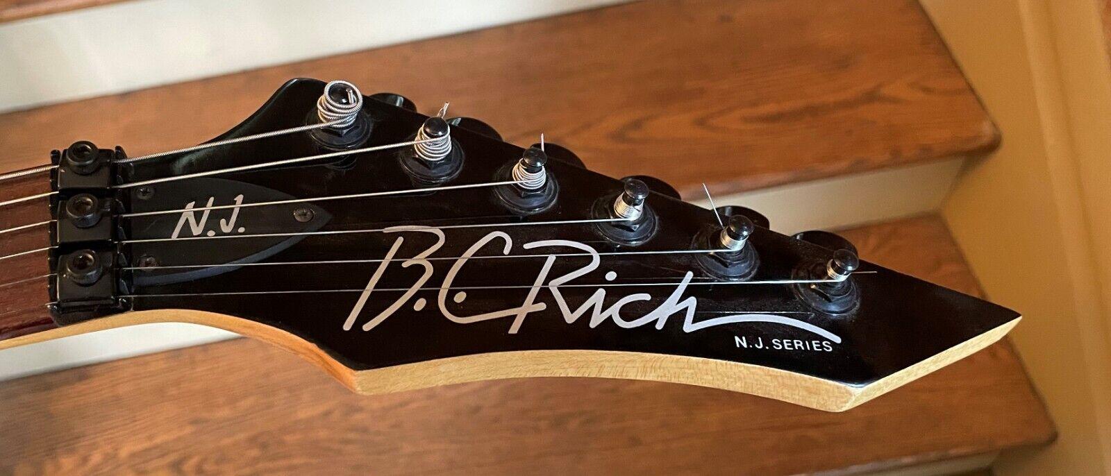 1994 bc rich nj warlock electric guitar speed loaders whammy bar fitted case
