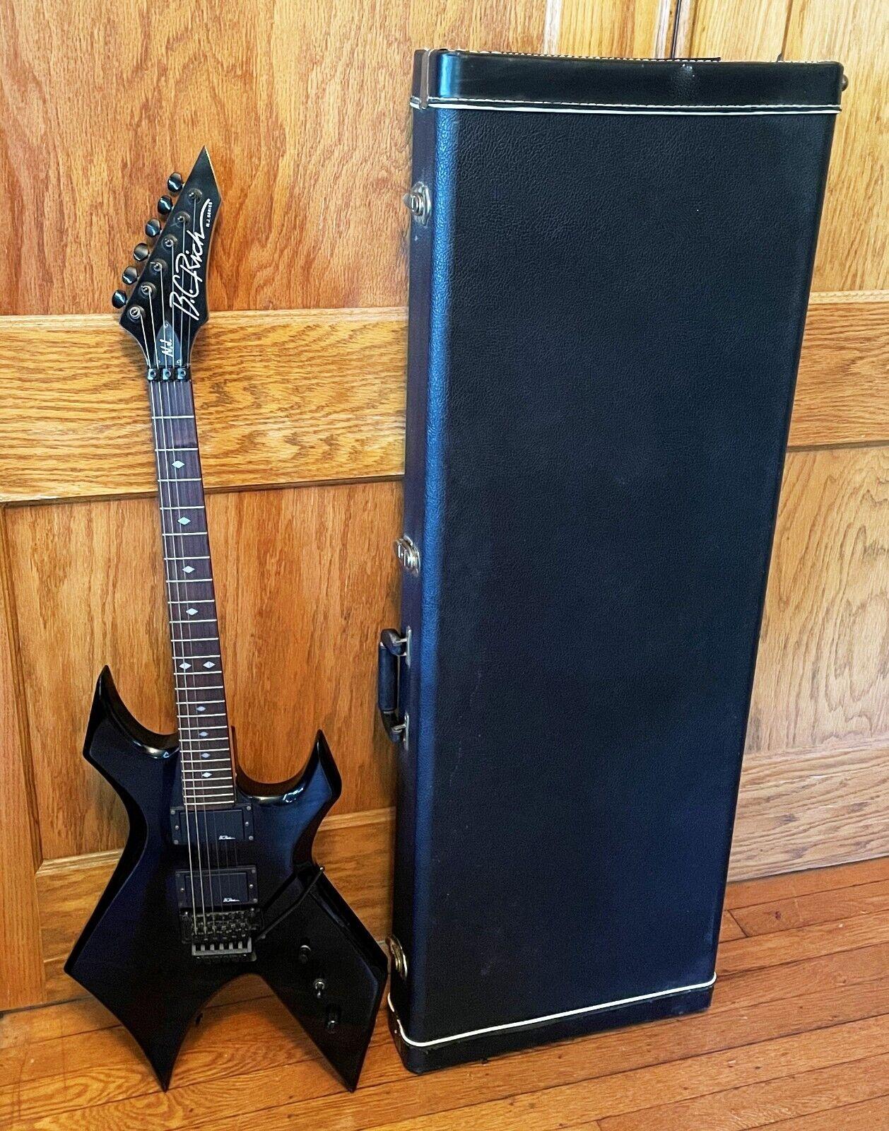 1994 bc rich nj warlock electric guitar speed loaders whammy bar fitted case