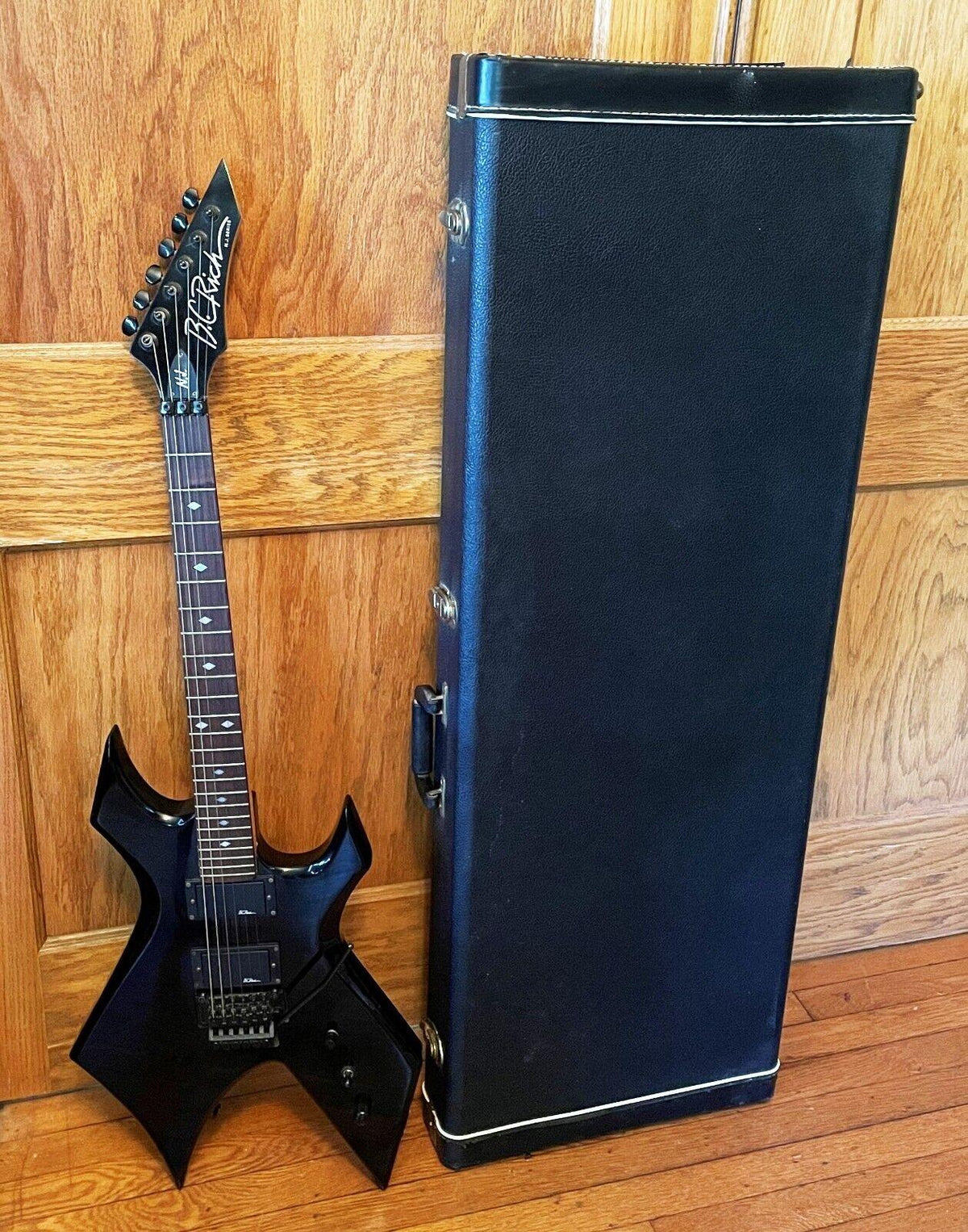1994 BC Rich NJ Warlock Electric Guitar Speed Loaders Whammy Bar Fitted Case NO250084