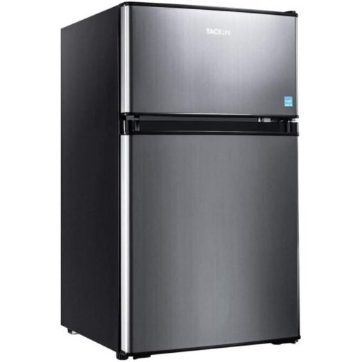 mini fridge with freezer, 3.1 cu.ft small refrigerator, compact refrigerator with led light