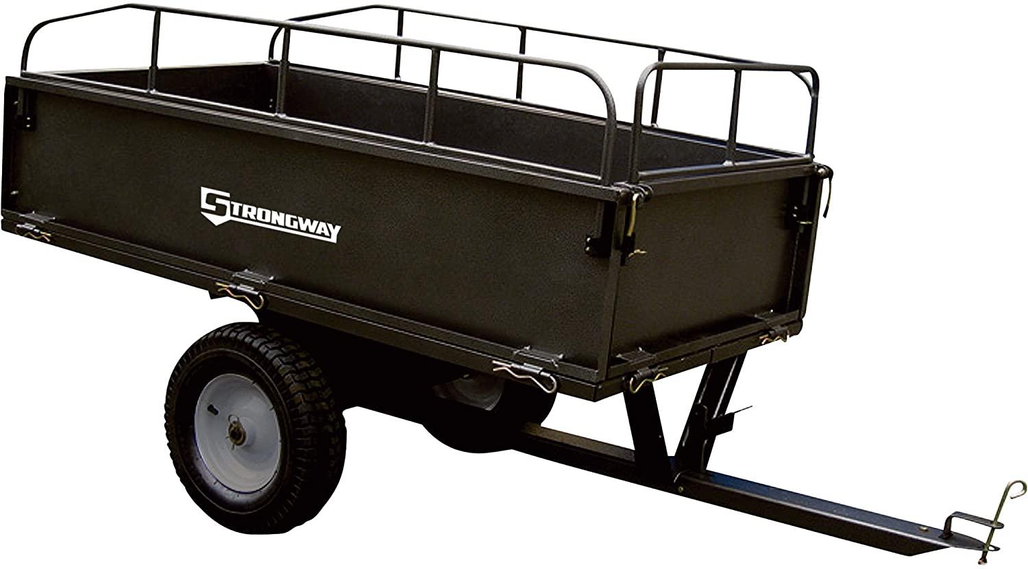 strongway steel atv trailer - 1200-lb. capacity, 17 cu. ft.