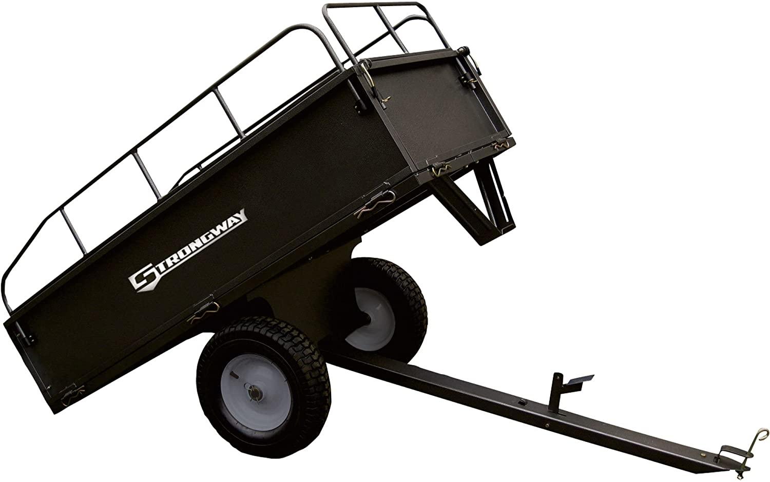 strongway steel atv trailer - 1200-lb. capacity, 17 cu. ft.