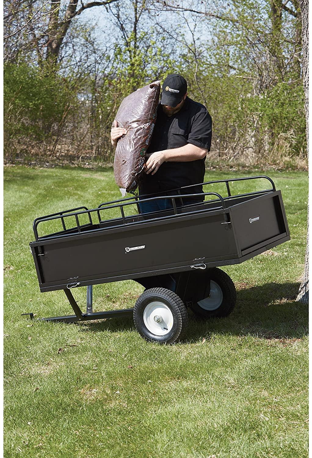 strongway steel atv trailer - 1200-lb. capacity, 17 cu. ft.