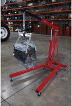 Strongway Hydraulic Engine Hoist with Load Leveler - 2-Ton Capacity, 1in.-82 5/8in. Lift Range NO250098