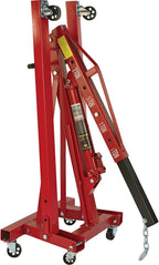 strongway hydraulic engine hoist with load leveler - 2-ton capacity, 1in.-82 5/8in. lift range