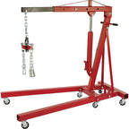strongway hydraulic engine hoist with load leveler - 2-ton capacity, 1in.-82 5/8in. lift range