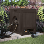 suncast 125' aquawinder auto rewind water powered yard hose reel, java (2 pack)