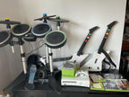 Xbox 360 Guitar Hero Lot Game Controller Drums Console Cords Rock Band 2 3 Tour NO250105