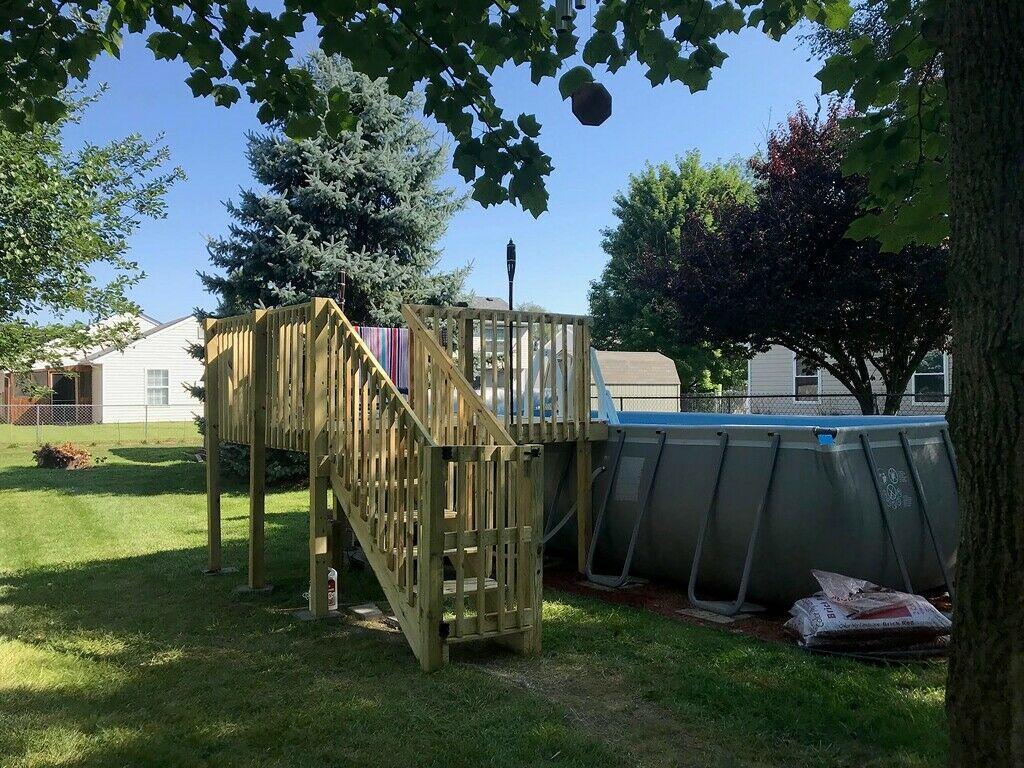 4' x 8' above ground pool deck kit
