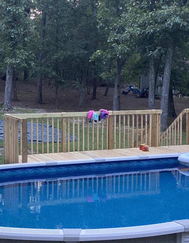 4' x 8' above ground pool deck kit