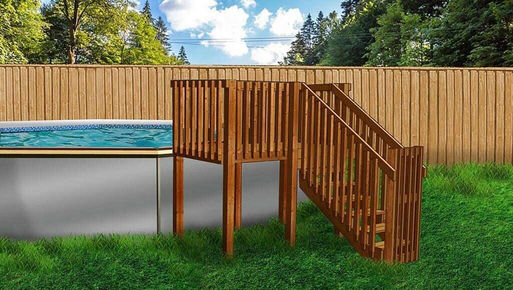 4' x 8' above ground pool deck kit