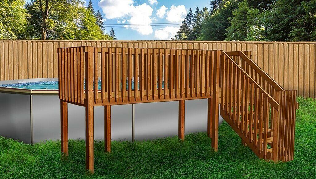 4' x 8' above ground pool deck kit