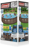 coleman 18′ x 48″ power steel frame above-ground swimming pool set